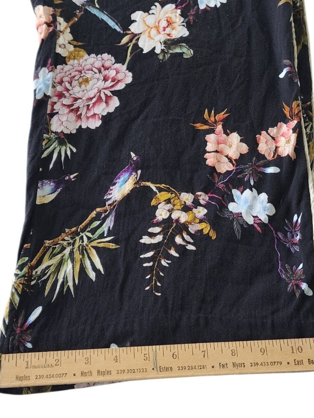 Johnny Was Black Floral Wide-Leg Pull-On Pants - Picture 5 of 11